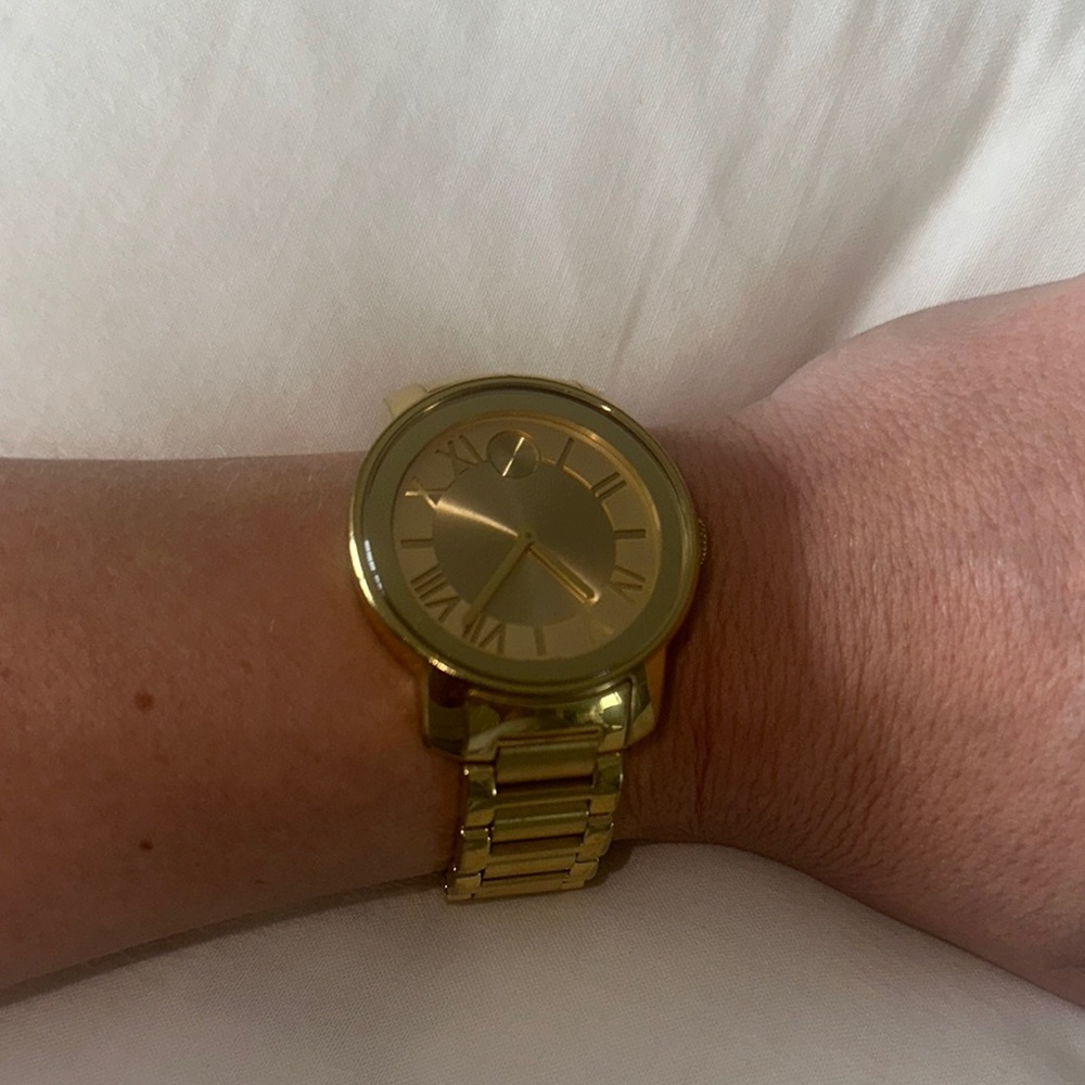Gold Watch with Roman Numerals